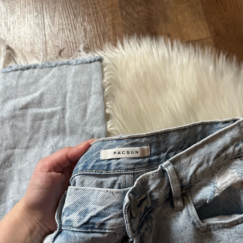 PACSUN High Rise Straight Ripped Jeans - Picture 3 of 6